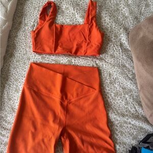 WILO Orange Two-Piece Activewear Set